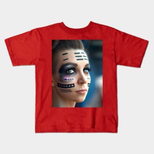 Enhanced Cyberpunk Woman Kids T-Shirt